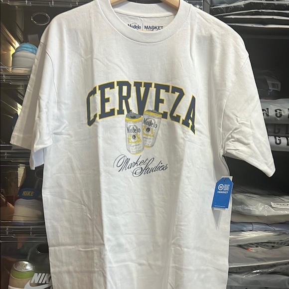 Market x Modelo Cerveza T-Shirt - Picture 1 of 7